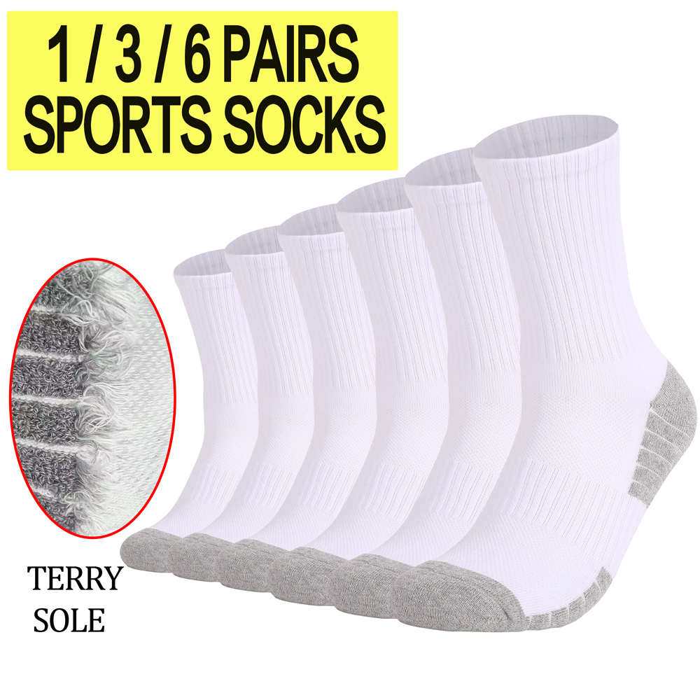 Athletic Sock Cushion - 1/3/6 pares de calcetines gruesos de